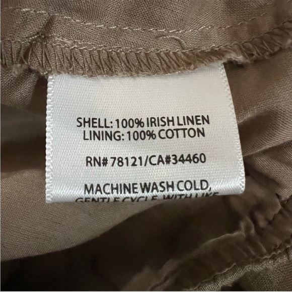 NEW Eileen Fisher 100% Irish Linen A-Line Midi Lined Skirt Lagenlook Driftwood - Picture 9 of 11